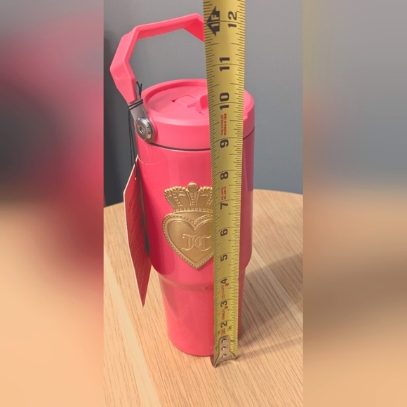 NWT Juicy Couture Insulated Hot/Cold Tumbler w/ Pop-Up Straw & Easy Carry Handle - Picture 12 of 13